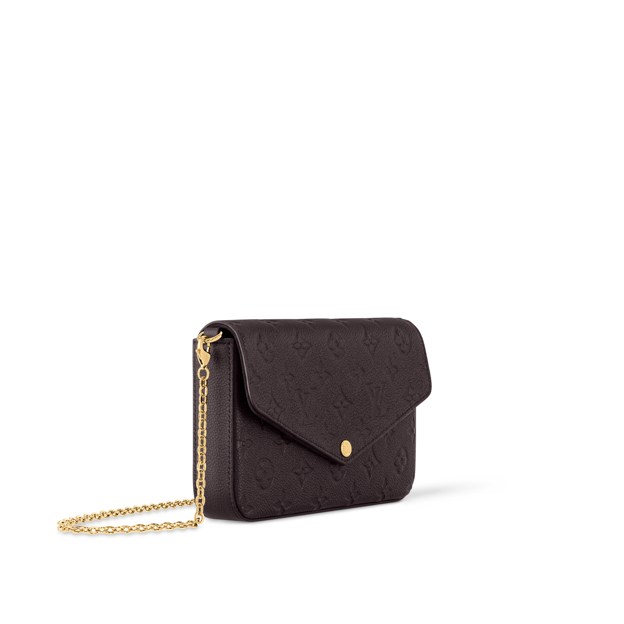 Cartera de mano Félicie Piel Monogram Empreinte Mujer Carteras y pequeña marroquinería Carteras con cadena y mini bolsos | LOUIS VUITTON (Zoom de producto)