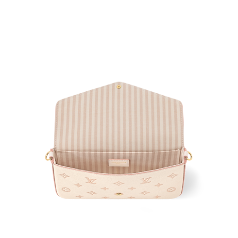 Cartera de mano Félicie Piel Monogram Empreinte Mujer Carteras y pequeña marroquinería Carteras con cadena y mini bolsos | LOUIS VUITTON (Zoom de producto)