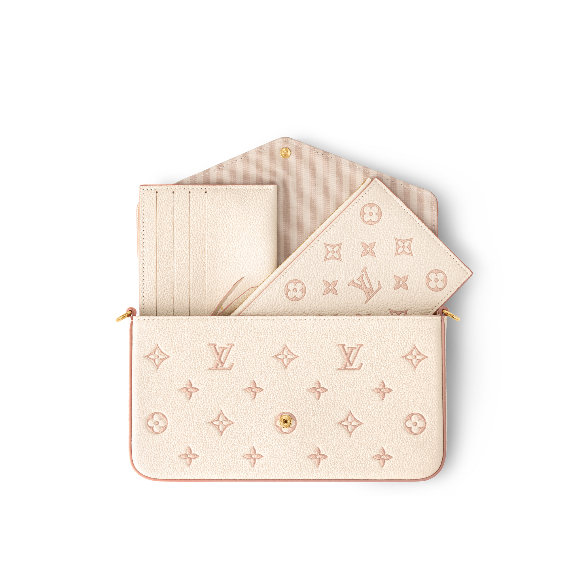 Cartera de mano Félicie Piel Monogram Empreinte Mujer Carteras y pequeña marroquinería Carteras con cadena y mini bolsos | LOUIS VUITTON (Zoom de producto)