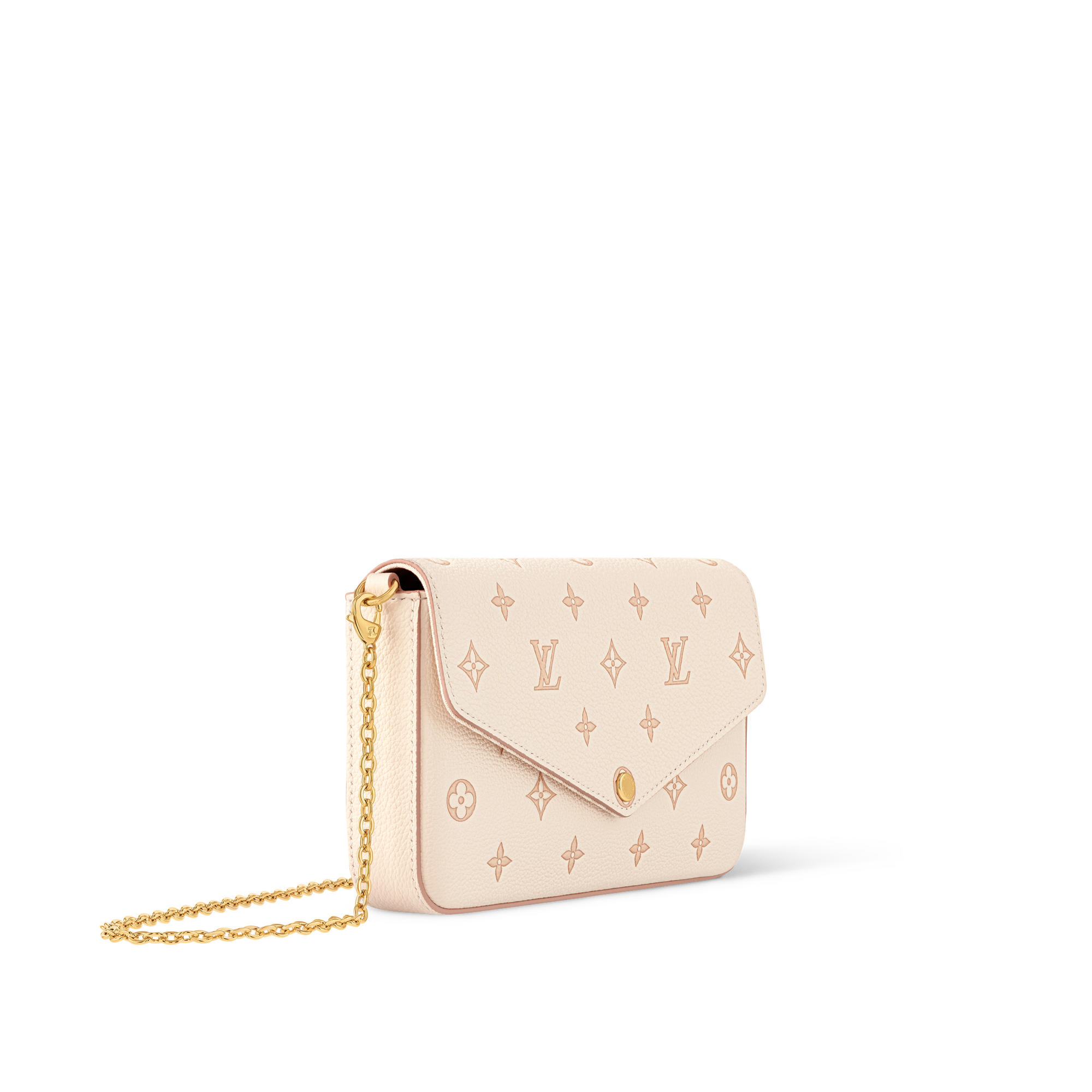 Cartera de mano Félicie Piel Monogram Empreinte Mujer Carteras y pequeña marroquinería Carteras con cadena y mini bolsos | LOUIS VUITTON (Zoom de producto)