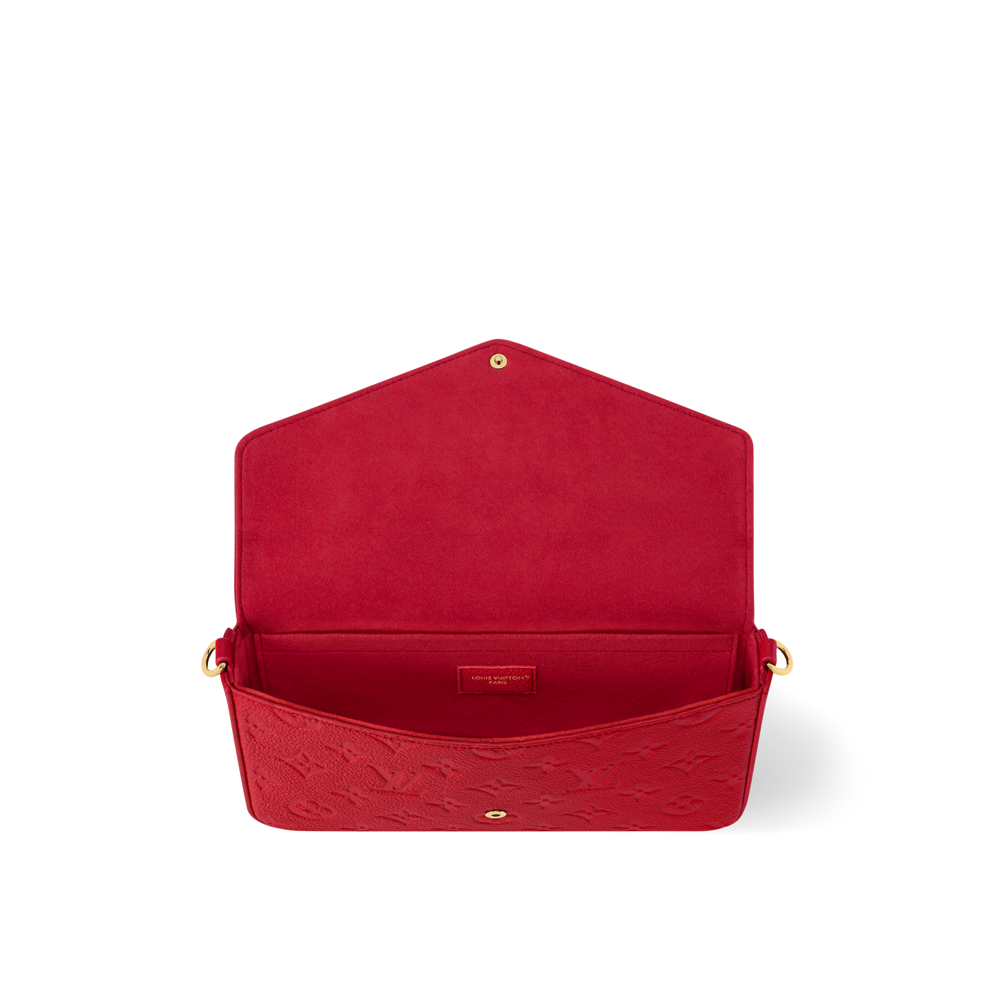 Cartera de mano Félicie Piel Monogram Empreinte Mujer Carteras y pequeña marroquinería Carteras con cadena y mini bolsos | LOUIS VUITTON (Zoom de producto)