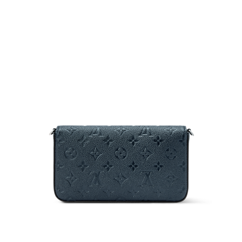 Cartera de mano Félicie Piel Monogram Empreinte Mujer Carteras y pequeña marroquinería Carteras con cadena y mini bolsos | LOUIS VUITTON (Zoom de producto)