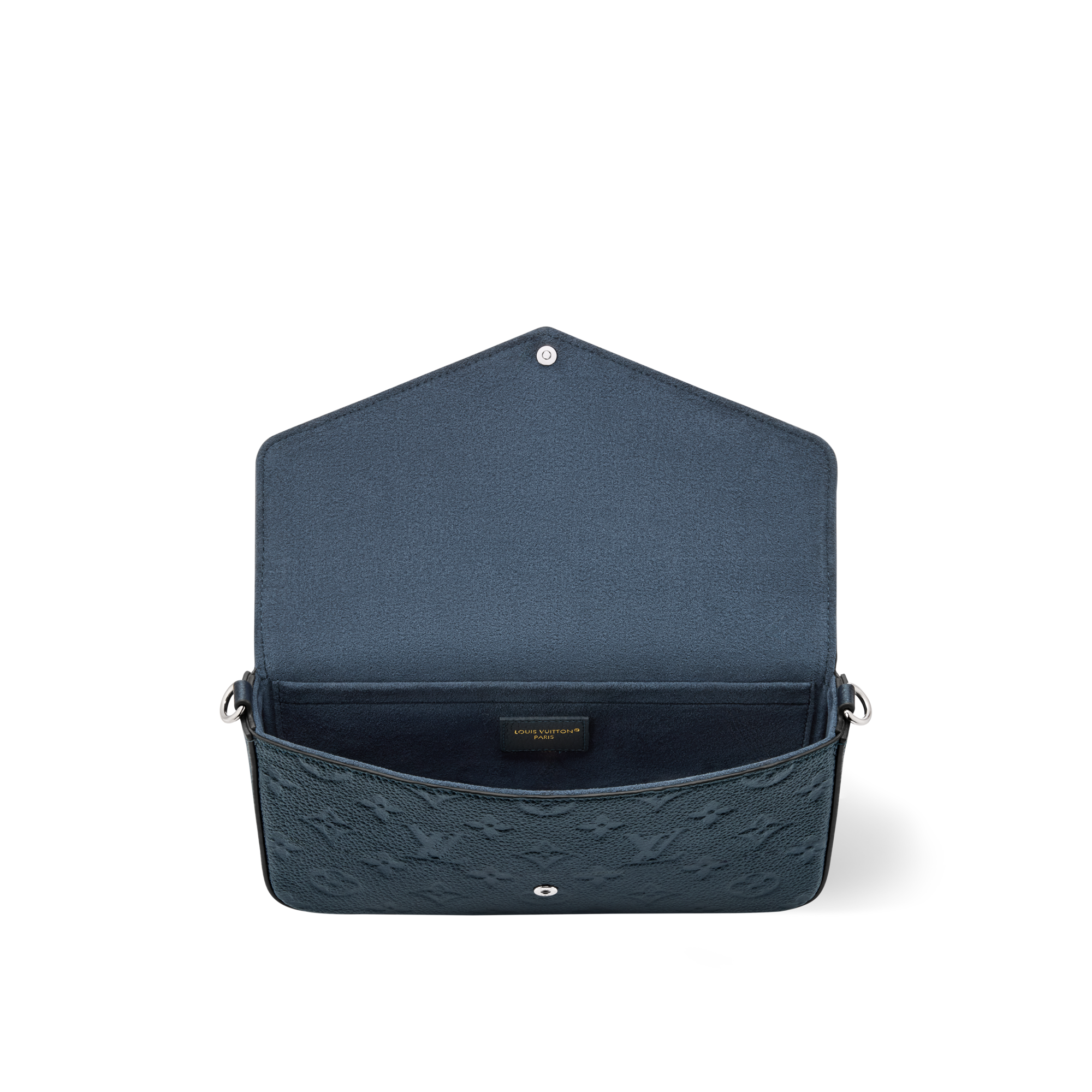 Cartera de mano Félicie Piel Monogram Empreinte Mujer Carteras y pequeña marroquinería Carteras con cadena y mini bolsos | LOUIS VUITTON (Zoom de producto)
