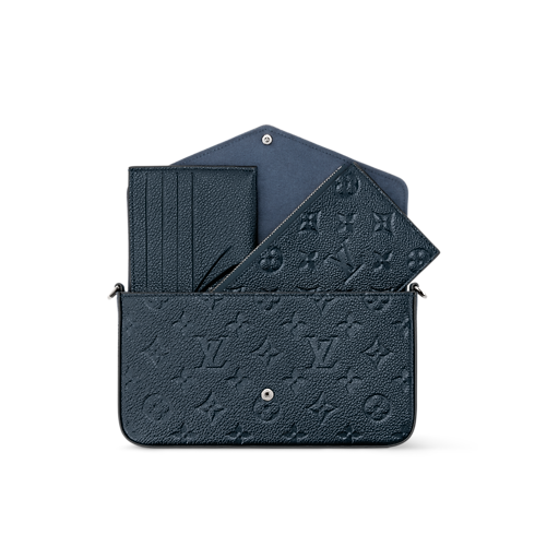 Cartera de mano Félicie Piel Monogram Empreinte Mujer Carteras y pequeña marroquinería Carteras con cadena y mini bolsos | LOUIS VUITTON (Zoom de producto)