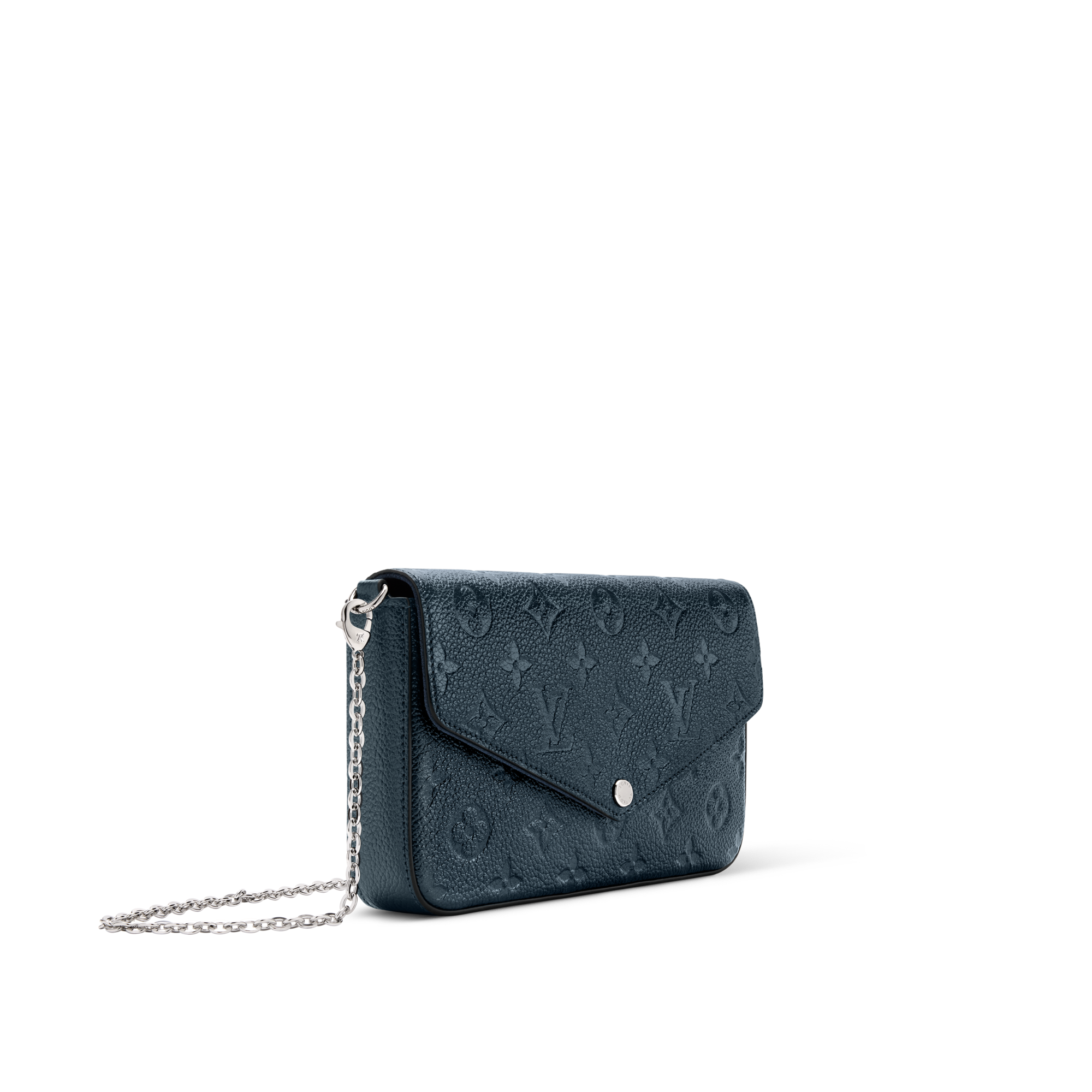 Cartera de mano Félicie Piel Monogram Empreinte Mujer Carteras y pequeña marroquinería Carteras con cadena y mini bolsos | LOUIS VUITTON (Zoom de producto)