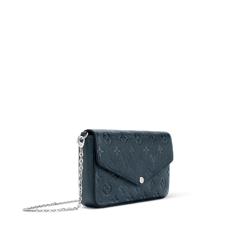 Cartera de mano Félicie Piel Monogram Empreinte Mujer Carteras y pequeña marroquinería Carteras con cadena y mini bolsos | LOUIS VUITTON (Zoom de producto)