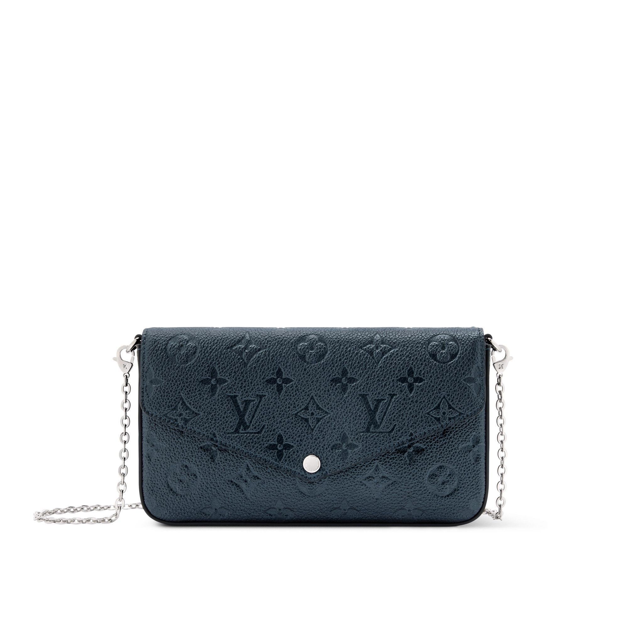Cartera de mano Félicie Piel Monogram Empreinte Mujer Carteras y pequeña marroquinería Carteras con cadena y mini bolsos | LOUIS VUITTON (Zoom de producto)