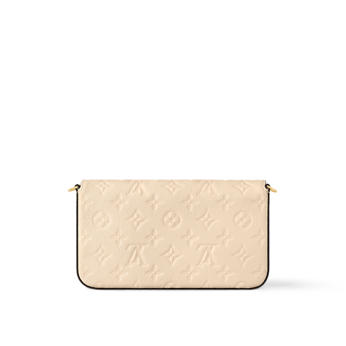 Cartera de mano Félicie Piel Monogram Empreinte Mujer Carteras y pequeña marroquinería Carteras con cadena y mini bolsos | LOUIS VUITTON (Zoom de producto)