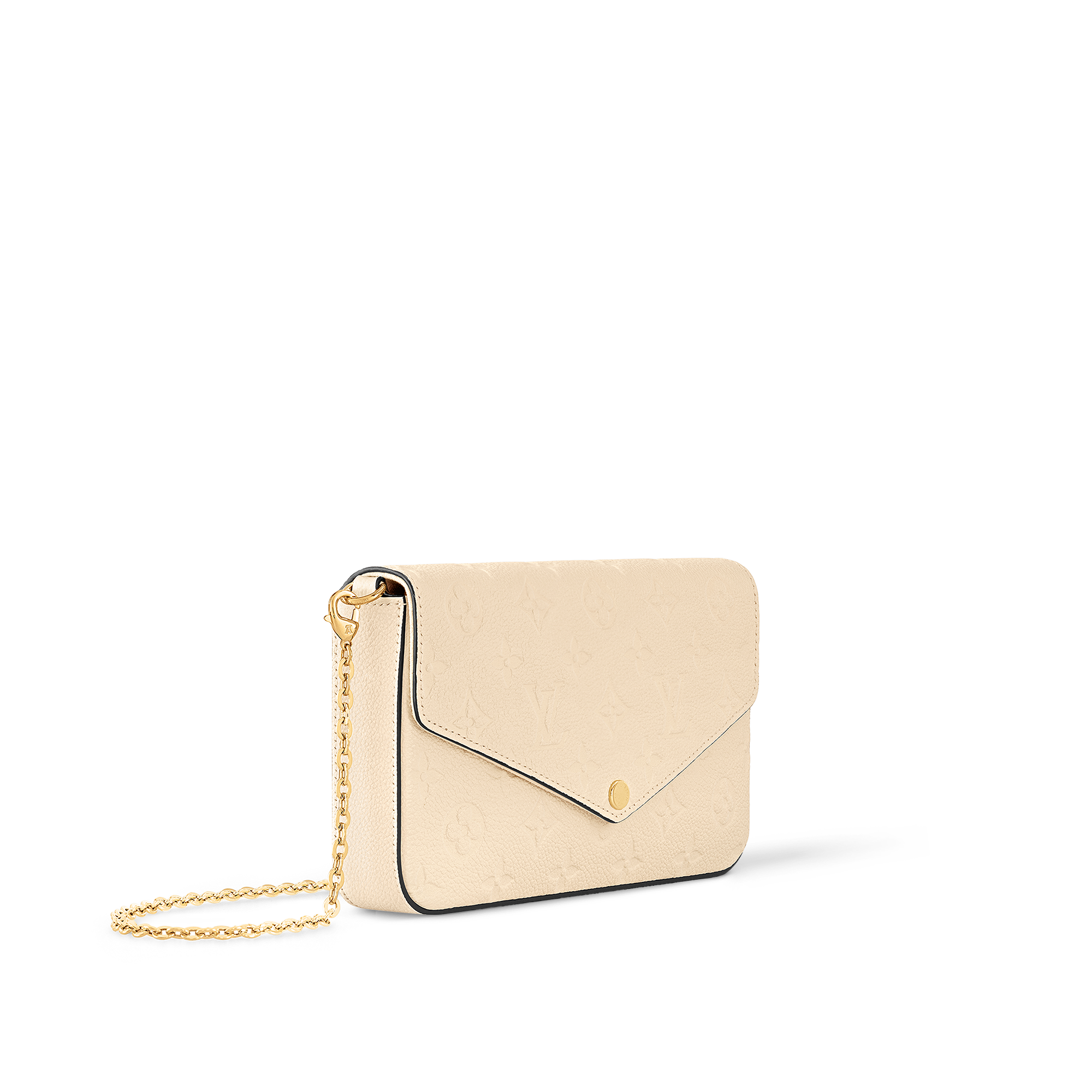 Cartera de mano Félicie Piel Monogram Empreinte Mujer Carteras y pequeña marroquinería Carteras con cadena y mini bolsos | LOUIS VUITTON (Zoom de producto)