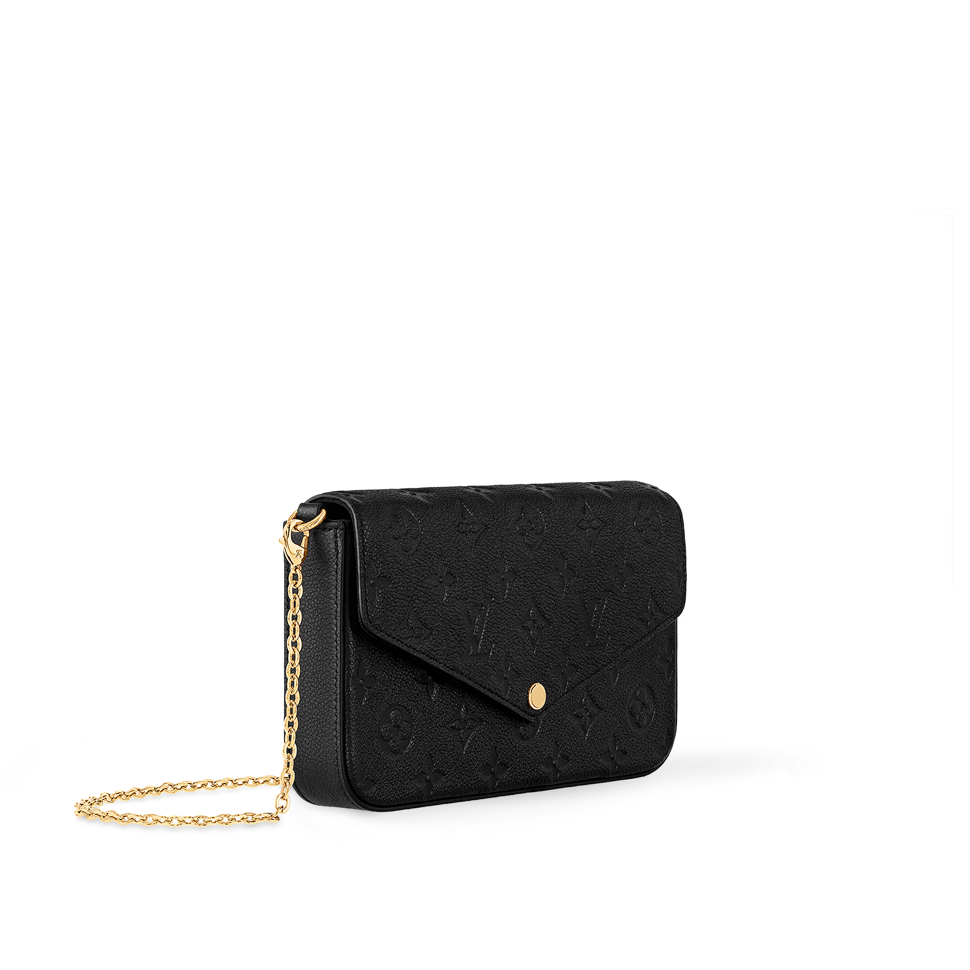 Cartera de mano Félicie Piel Monogram Empreinte Mujer Carteras y pequeña marroquinería Carteras con cadena y mini bolsos | LOUIS VUITTON (Zoom de producto)