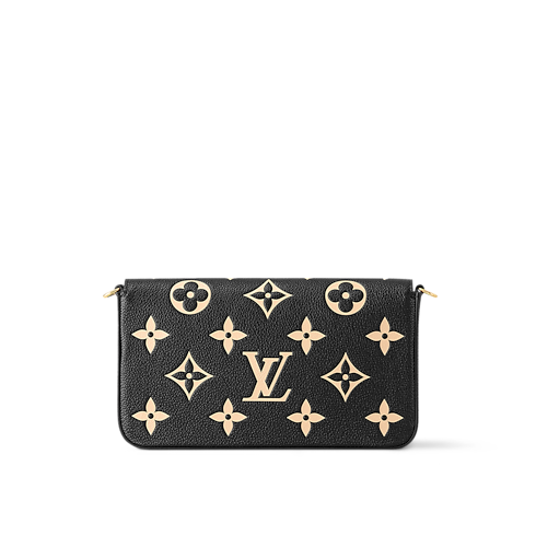 Cartera de mano Félicie Piel Monogram Empreinte Mujer Carteras y pequeña marroquinería Todas las carteras y pequeña marroquinería | LOUIS VUITTON (Zoom de producto)