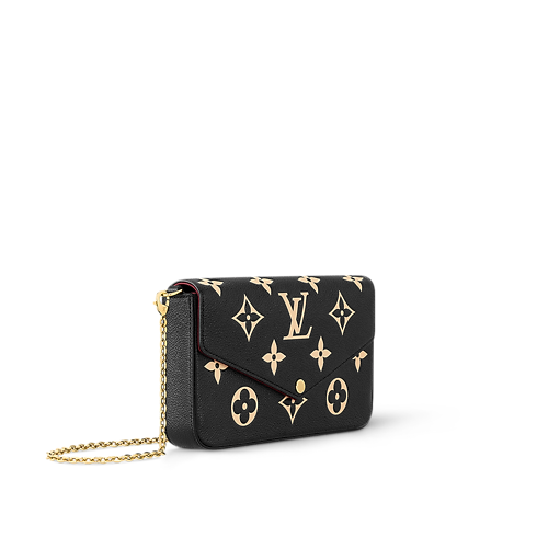 Cartera de mano Félicie Piel Monogram Empreinte Mujer Carteras y pequeña marroquinería Todas las carteras y pequeña marroquinería | LOUIS VUITTON (Zoom de producto)
