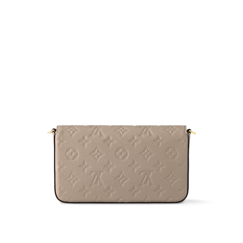 Cartera de mano Félicie Piel Monogram Empreinte Mujer Carteras y pequeña marroquinería Carteras con cadena y mini bolsos | LOUIS VUITTON (Zoom de producto)