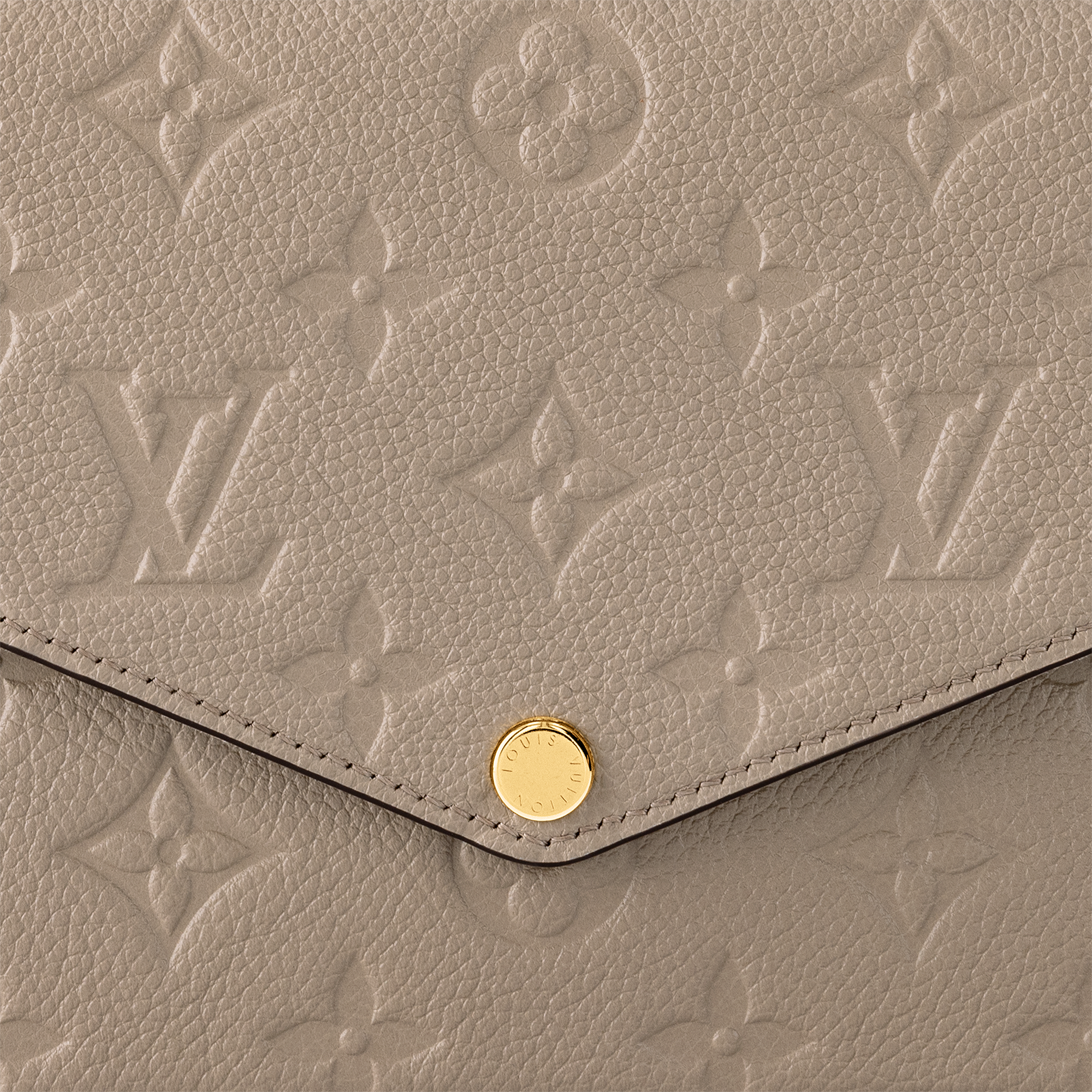 Cartera de mano Félicie Piel Monogram Empreinte Mujer Carteras y pequeña marroquinería Carteras con cadena y mini bolsos | LOUIS VUITTON (Zoom de producto)
