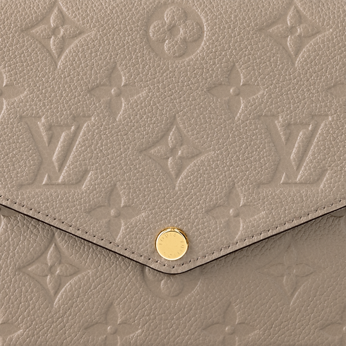 Cartera de mano Félicie Piel Monogram Empreinte Mujer Carteras y pequeña marroquinería Carteras con cadena y mini bolsos | LOUIS VUITTON (Zoom de producto)