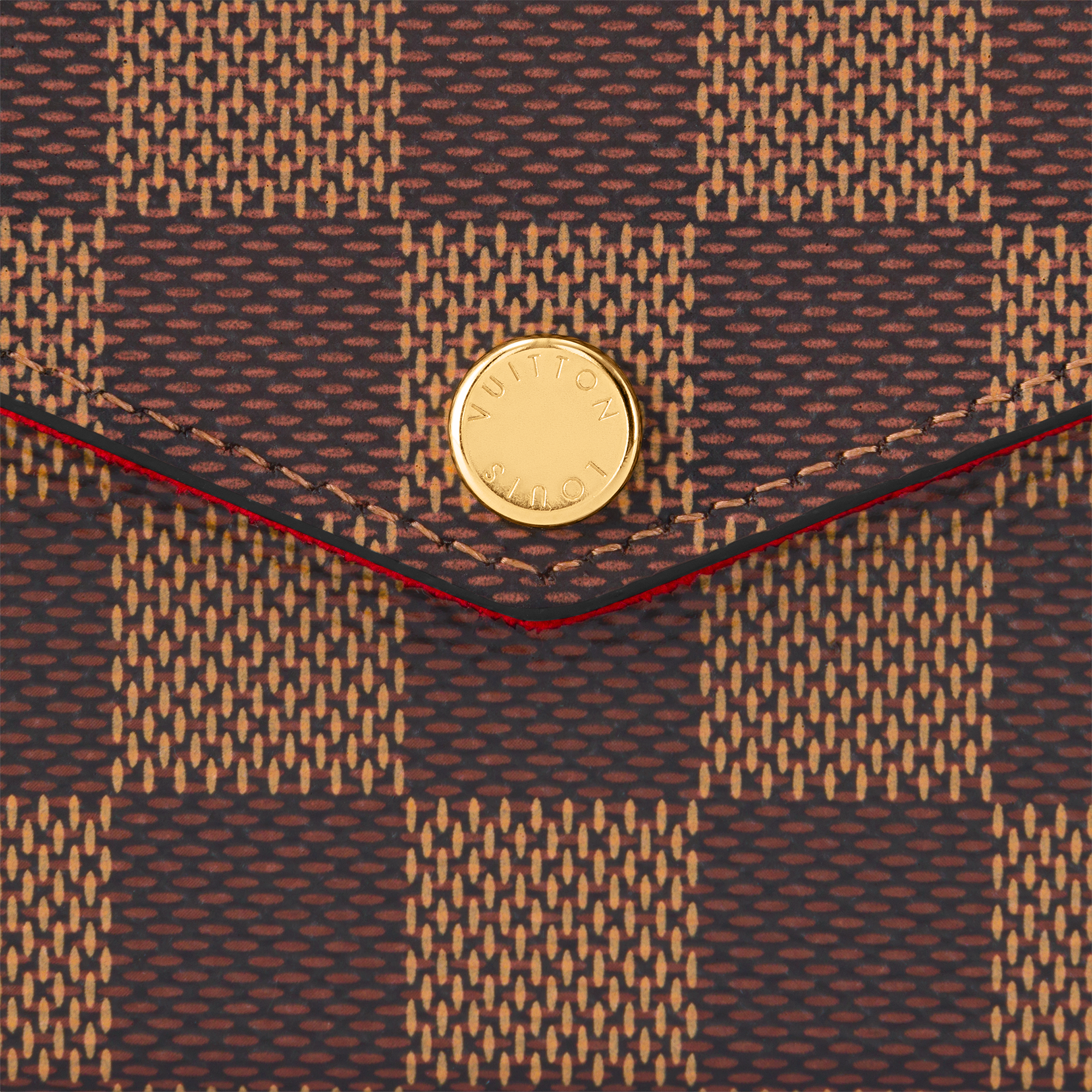 Cartera de mano Félicie Lona Damier Ebène Mujer Carteras y pequeña marroquinería Carteras con cadena y mini bolsos | LOUIS VUITTON (Zoom de producto)
