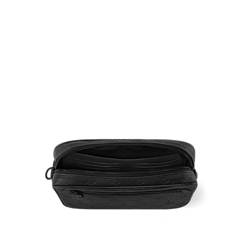 Cartera de mano Kasai Piel Monogram Shadow Hombre Carteras y pequeña marroquinería Mini Bolsos | LOUIS VUITTON (Zoom de producto)