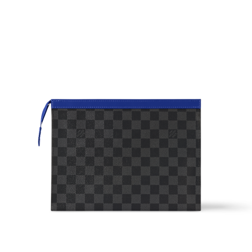 Cartera de mano Pochette Voyage MM Lona Damier Graphite Hombre Carteras y pequeña marroquinería Cartera de mano | LOUIS VUITTON (Zoom de producto)