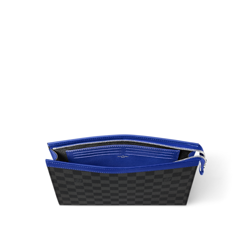 Cartera de mano Pochette Voyage MM Lona Damier Graphite Hombre Carteras y pequeña marroquinería Cartera de mano | LOUIS VUITTON (Zoom de producto)