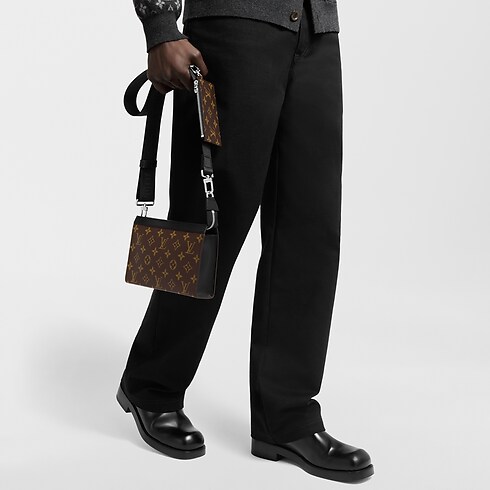 Cartera Gaston con bandolera Lona Monogram Macassar Hombre Carteras y pequeña marroquinería Mini Bolsos | LOUIS VUITTON (Zoom de producto)