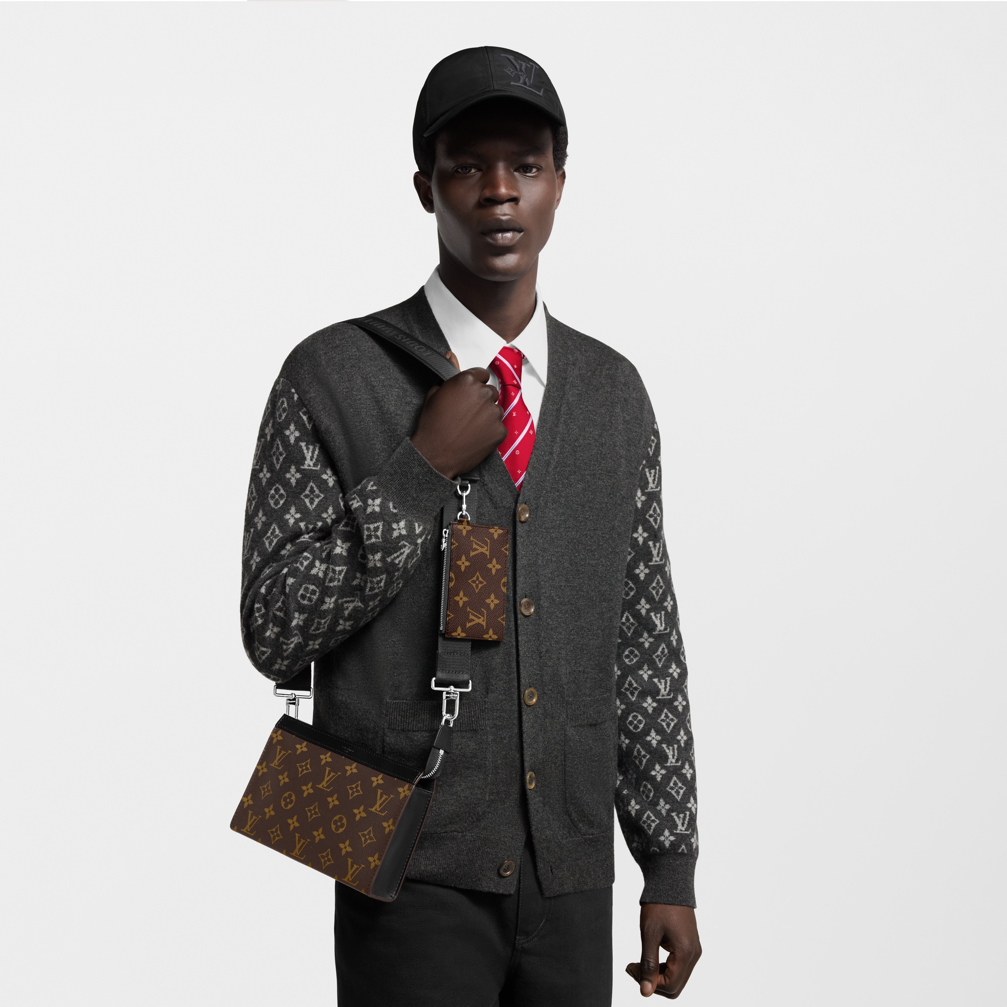 Cartera Gaston con bandolera Lona Monogram Macassar Hombre Carteras y pequeña marroquinería Mini Bolsos | LOUIS VUITTON (Zoom de producto)