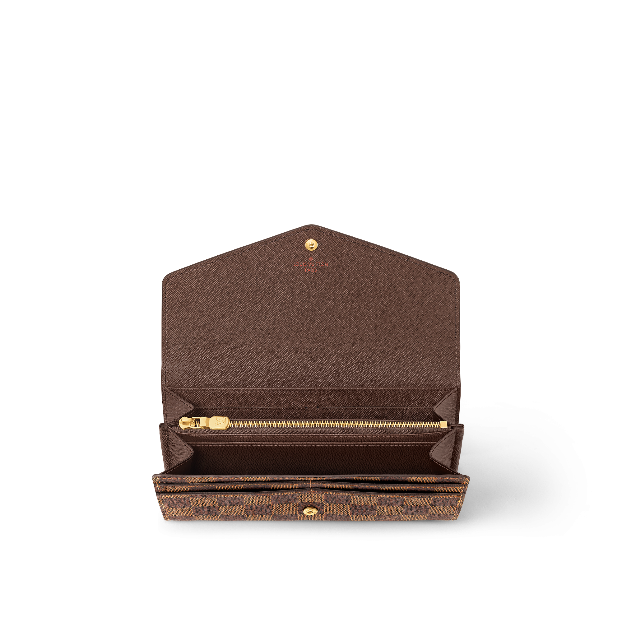 Cartera Sarah Lona Damier Ebène Mujer Carteras y pequeña marroquinería Todas las carteras y pequeña marroquinería | LOUIS VUITTON (Zoom de producto)