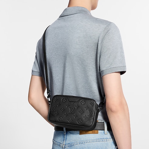 Cartera Trocadéro con bandolera Piel Monogram Shadow Hombre Carteras y pequeña marroquinería Mini Bolsos | LOUIS VUITTON (Zoom de producto)