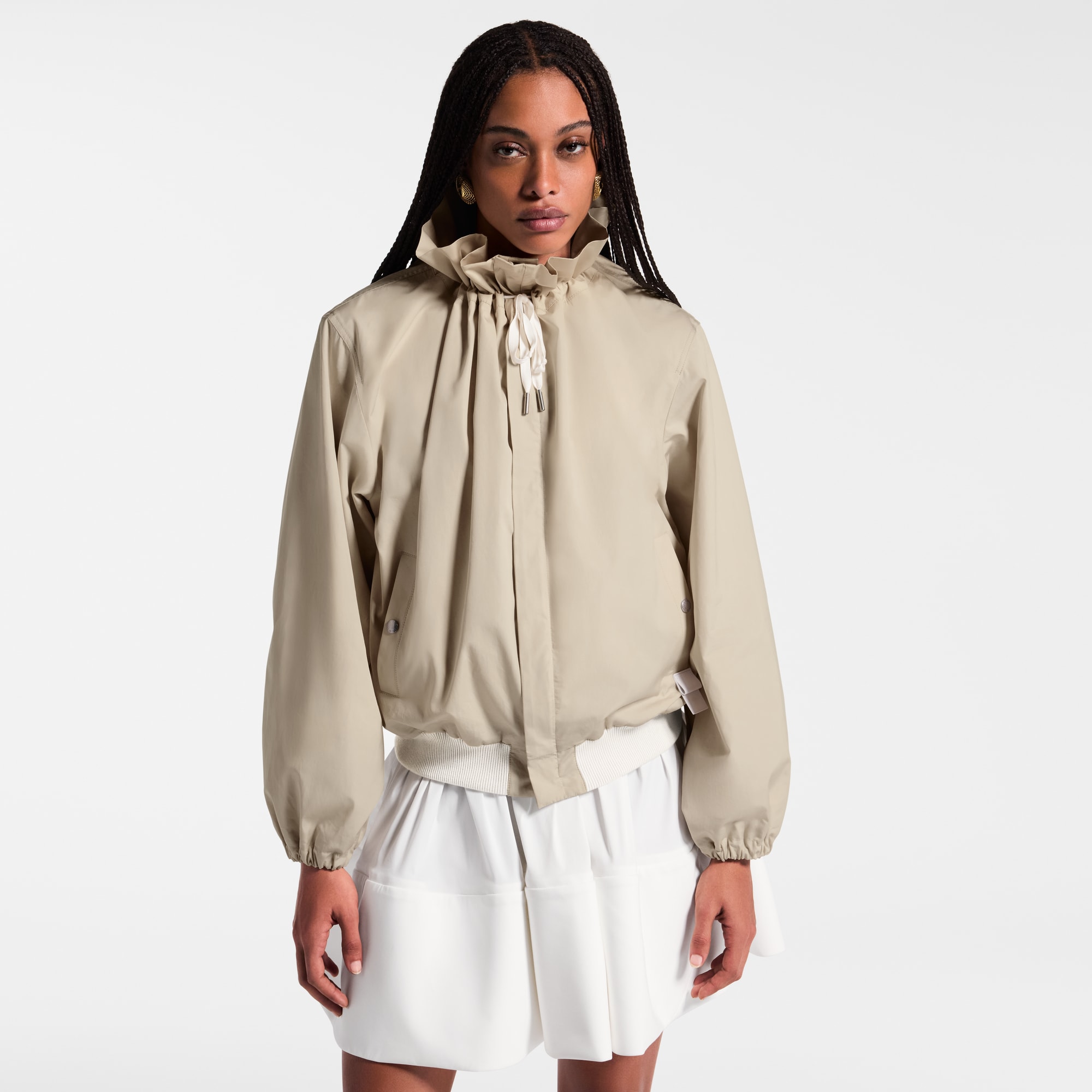 Cazadora bomber con cuello avolantado  Mujer Prêt-à-Porter Abrigos y chaquetas | LOUIS VUITTON (Zoom de producto)