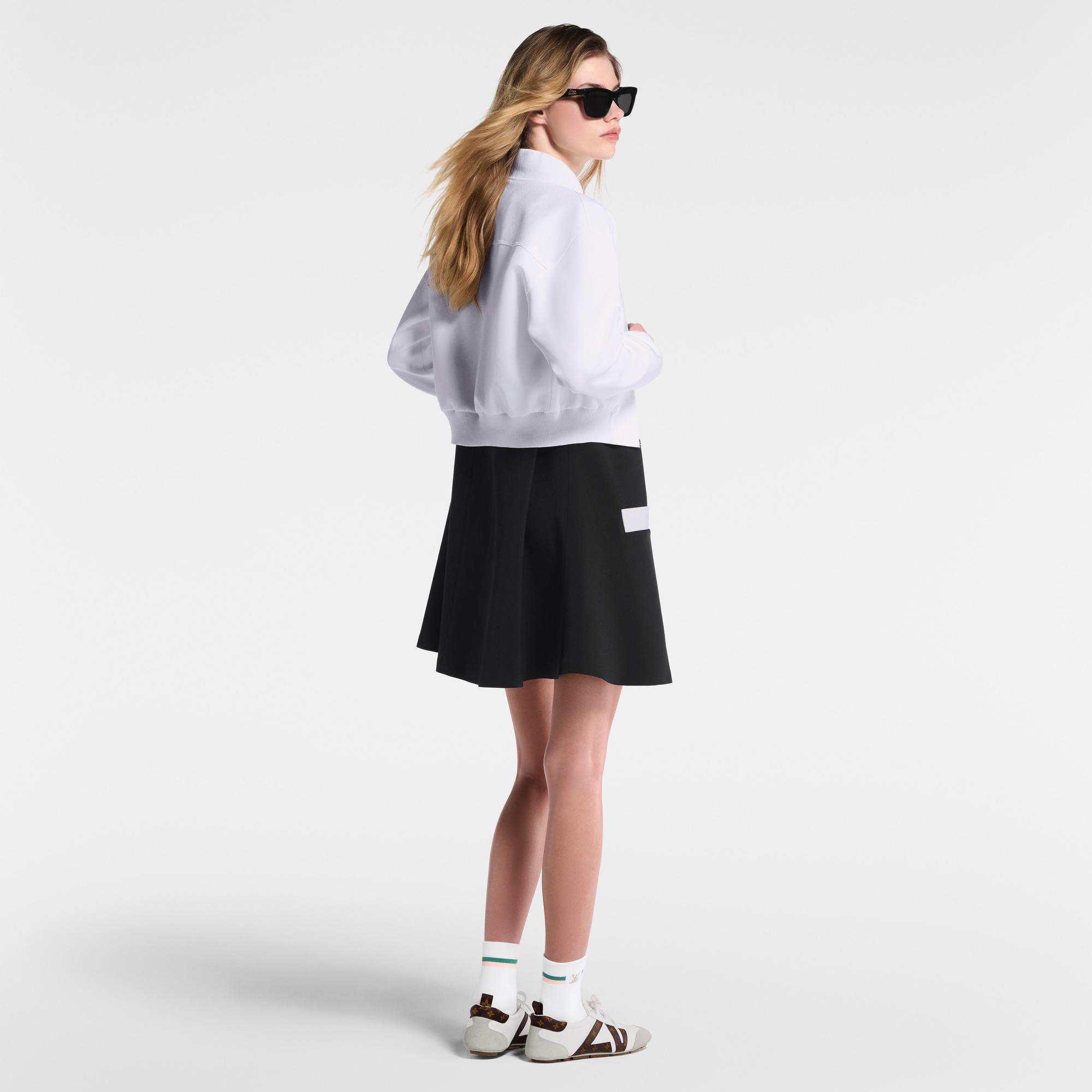 Cazadora bomber cropped de punto técnico  Mujer Prêt-à-Porter Abrigos y chaquetas | LOUIS VUITTON (Zoom de producto)