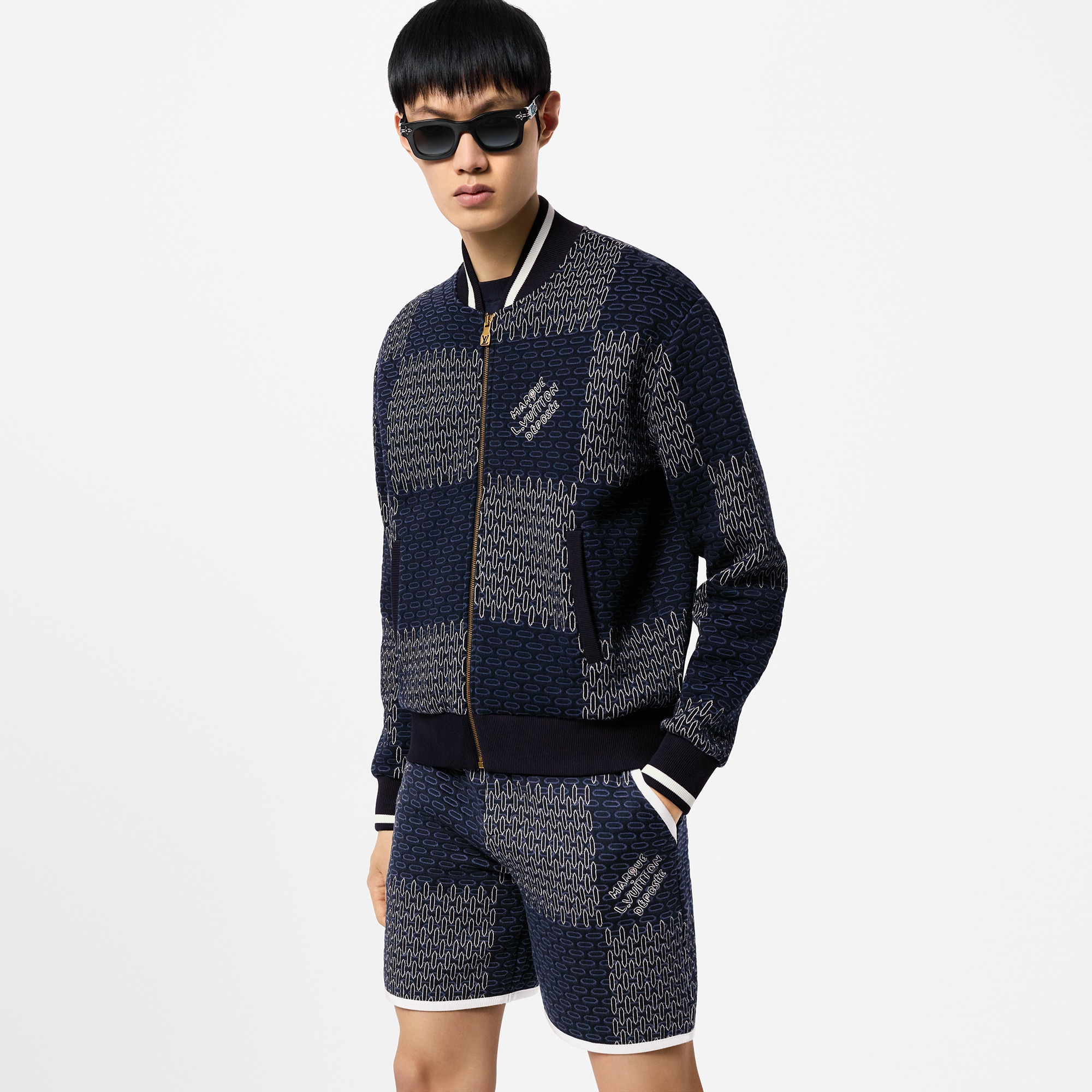 Cazadora bomber Damier de algodón  Hombre Prêt-à-Porter Cazadoras y abrigos | LOUIS VUITTON (Zoom de producto)