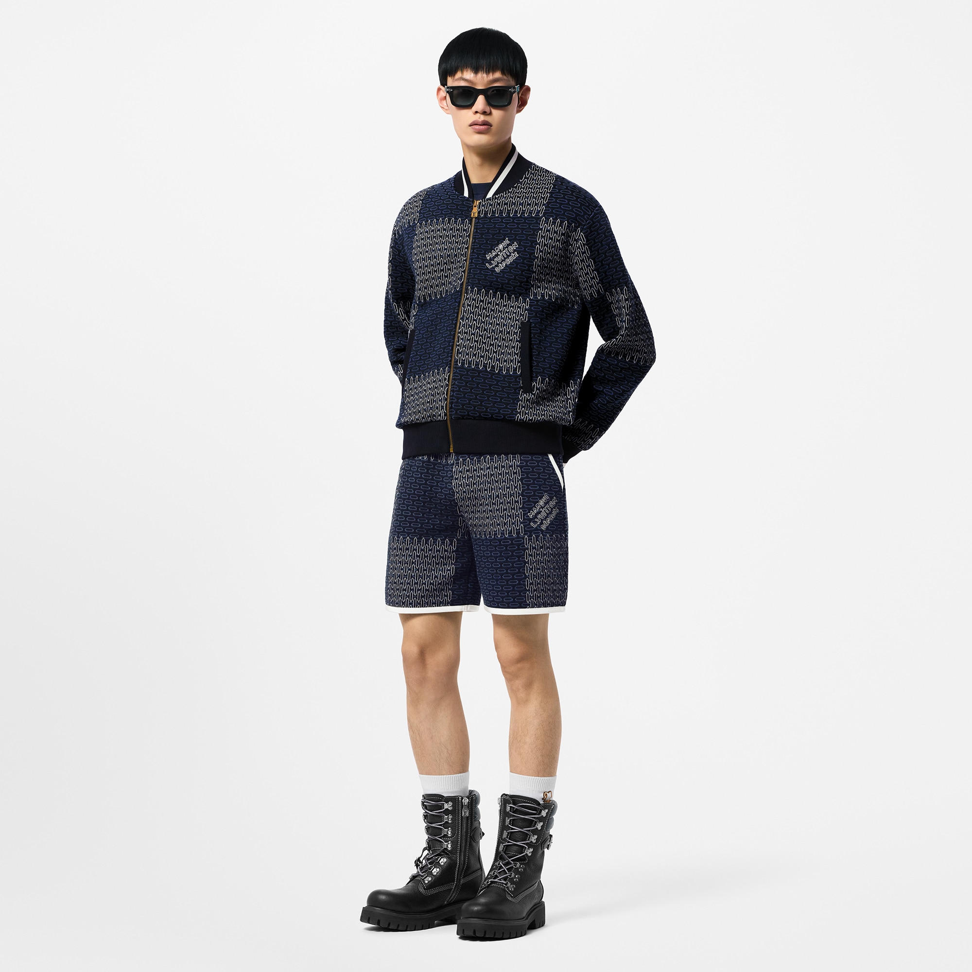Cazadora bomber Damier de algodón  Hombre Prêt-à-Porter Cazadoras y abrigos | LOUIS VUITTON (Zoom de producto)