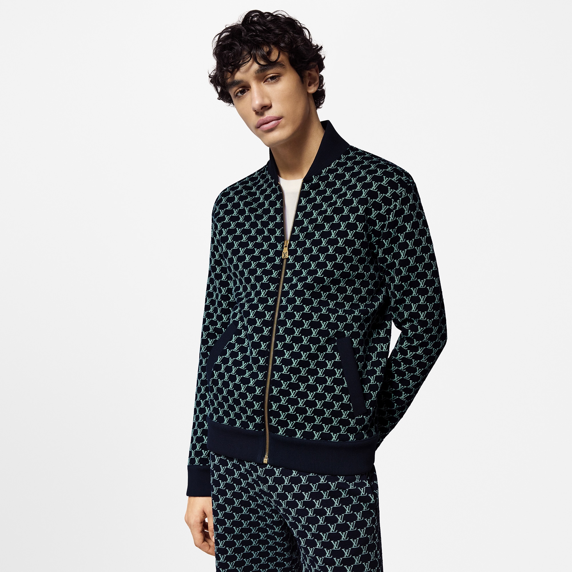 Cazadora bomber de doble cara en punto de algodón  Hombre Prêt-à-Porter Todo Prêt-à-Porter | LOUIS VUITTON (Zoom de producto)