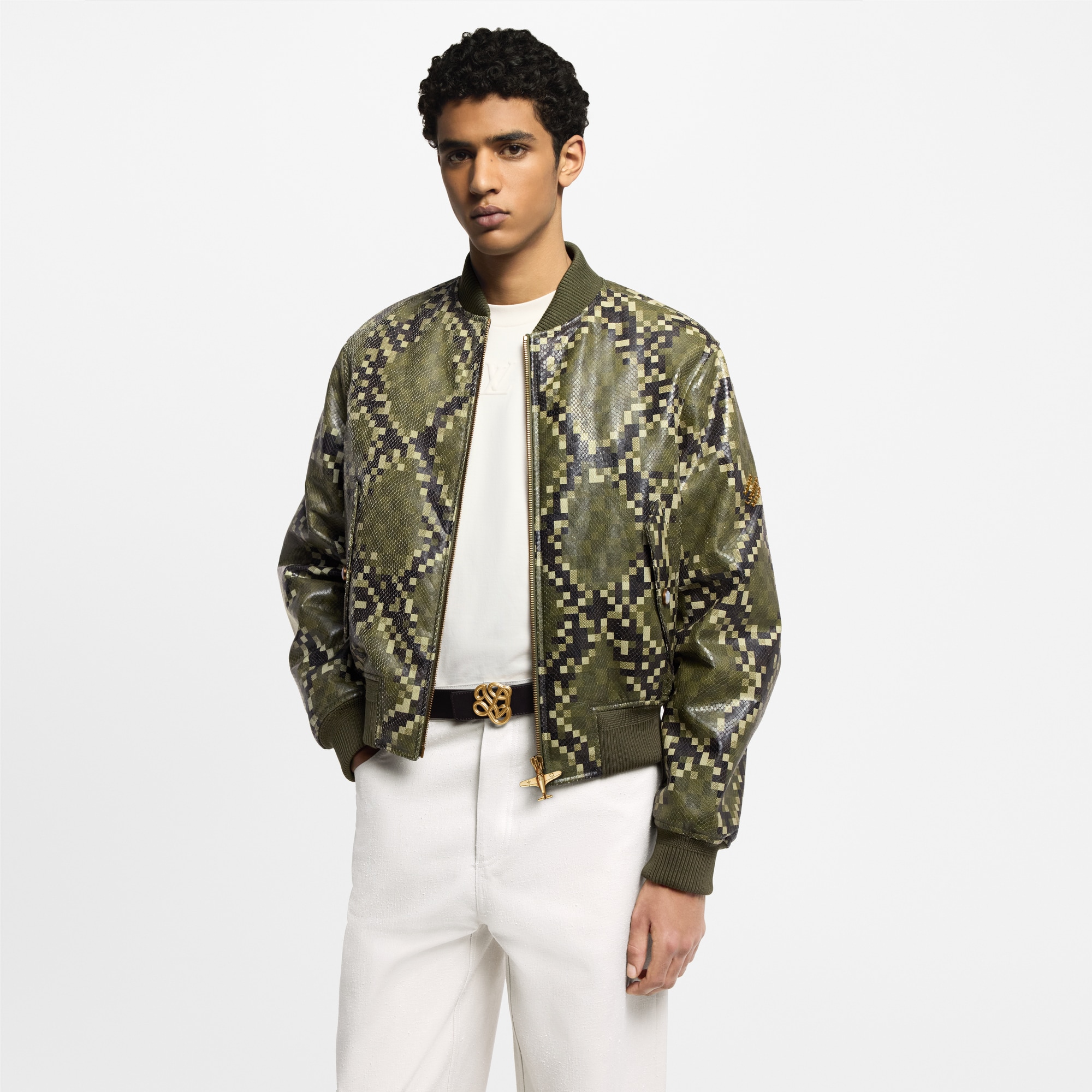 Cazadora bomber de piel  Hombre Prêt-à-Porter Cazadoras y abrigos | LOUIS VUITTON (Zoom de producto)