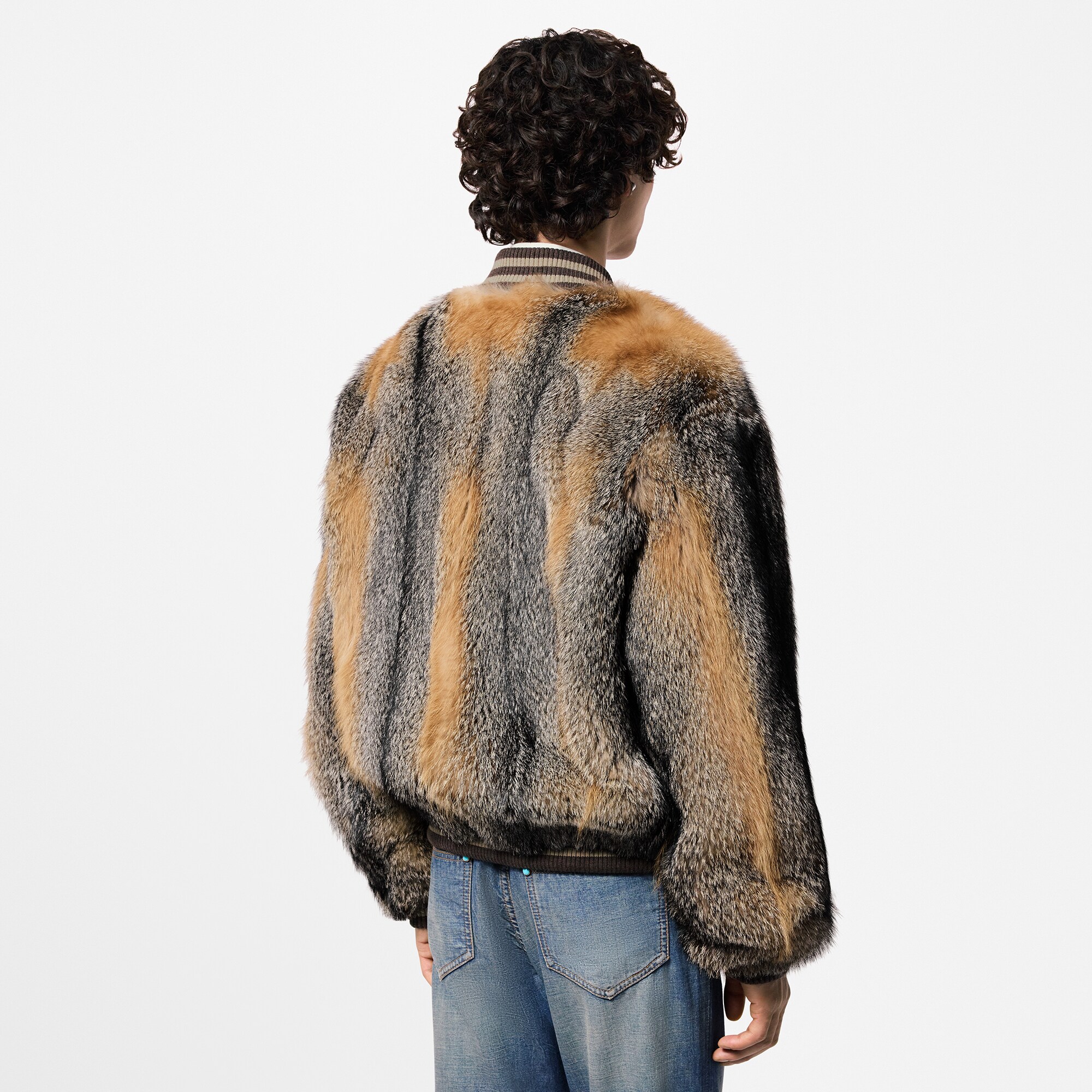 Cazadora bomber en pelo de zorro  Hombre Prêt-à-Porter Cazadoras y abrigos | LOUIS VUITTON (Zoom de producto)