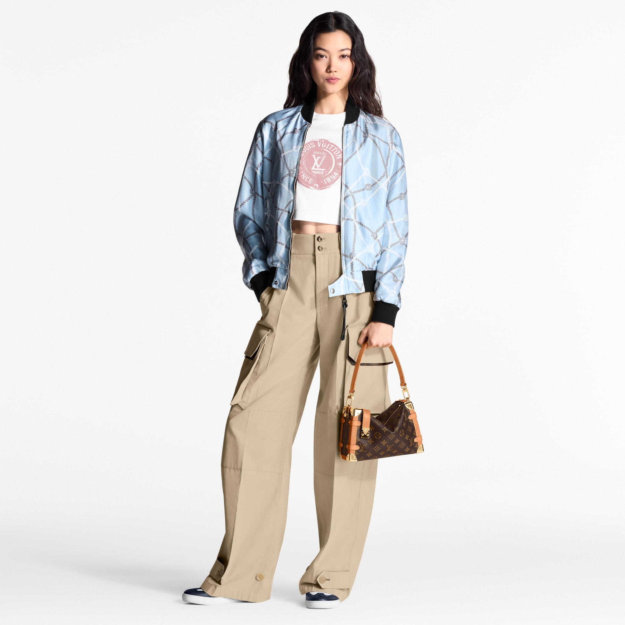 Cazadora bomber reversible con motivo de cuerdas  Mujer Prêt-à-Porter Abrigos y chaquetas | LOUIS VUITTON (Zoom de producto)