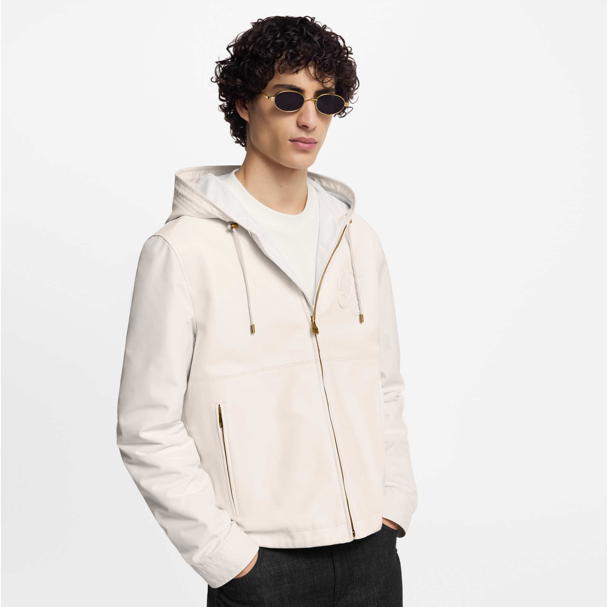 Cazadora con capucha en mezcla de materiales  Hombre Prêt-à-Porter Cazadoras y abrigos | LOUIS VUITTON (Zoom de producto)