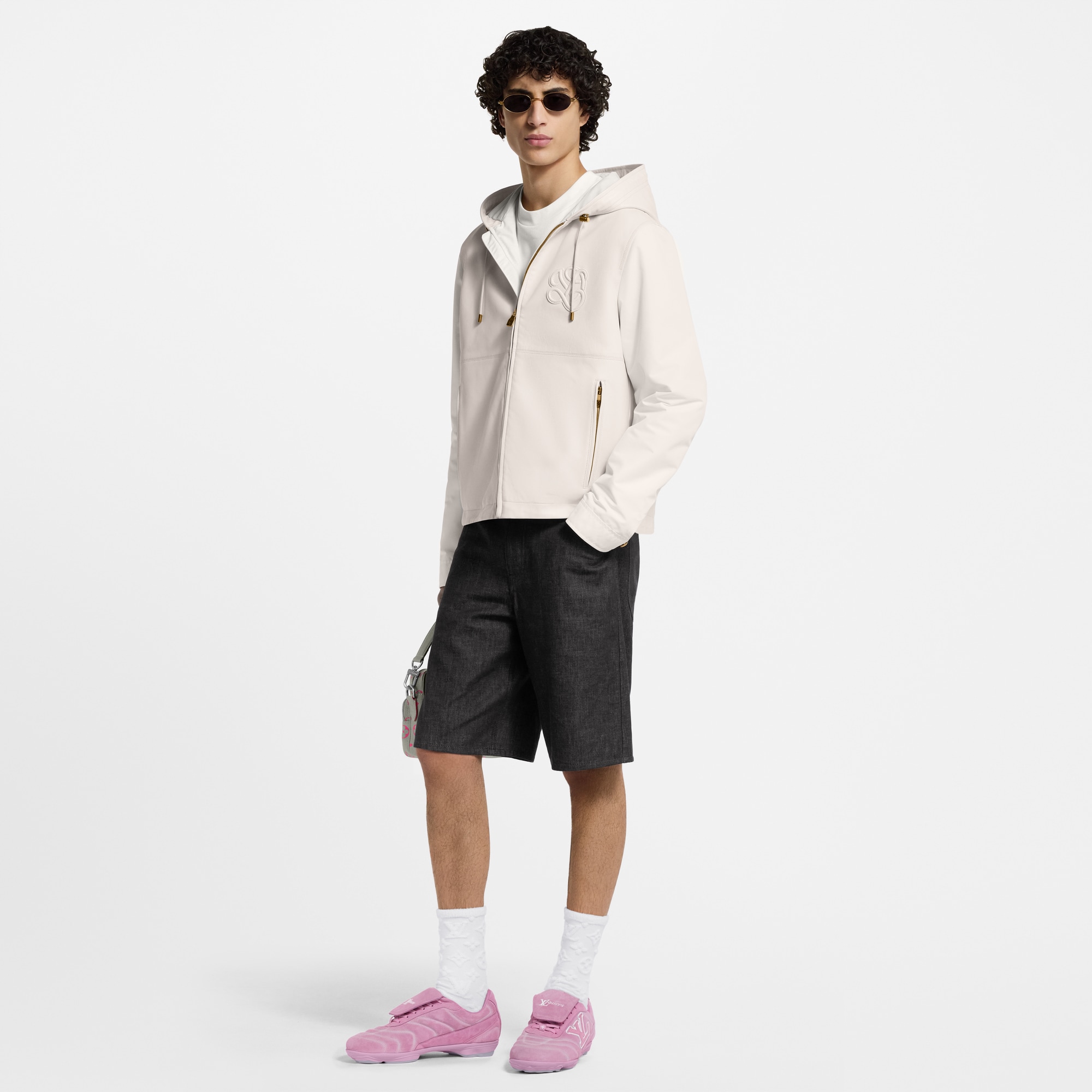 Cazadora con capucha en mezcla de materiales  Hombre Prêt-à-Porter Cazadoras y abrigos | LOUIS VUITTON (Zoom de producto)