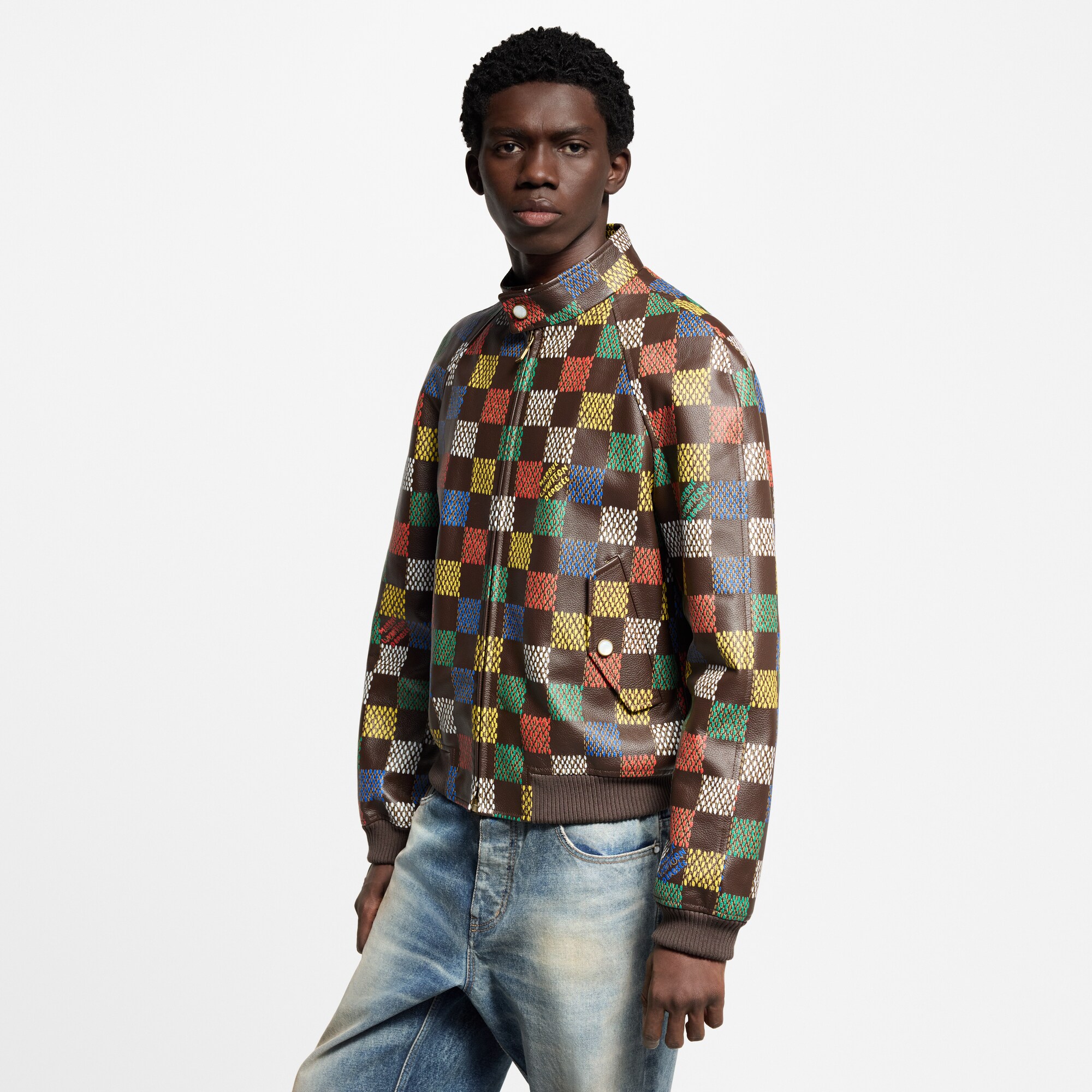Cazadora Damier de piel  Hombre Prêt-à-Porter Cazadoras y abrigos | LOUIS VUITTON (Zoom de producto)