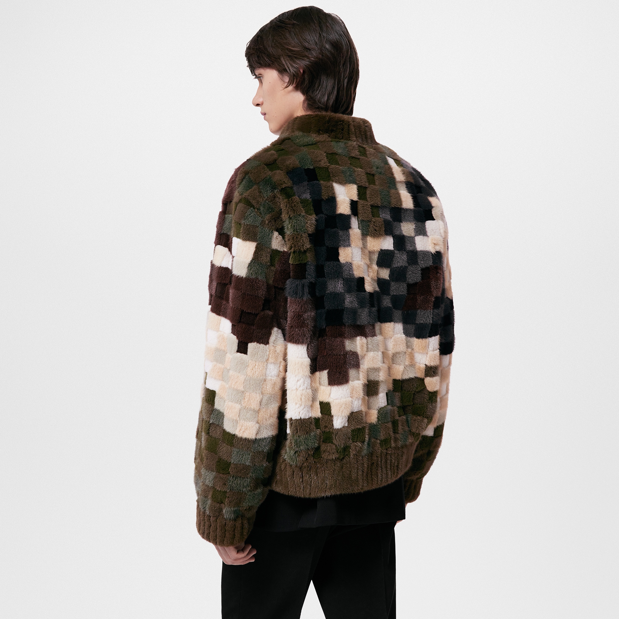 Cazadora Damier de visón  Hombre Prêt-à-Porter Cazadoras y abrigos | LOUIS VUITTON (Zoom de producto)