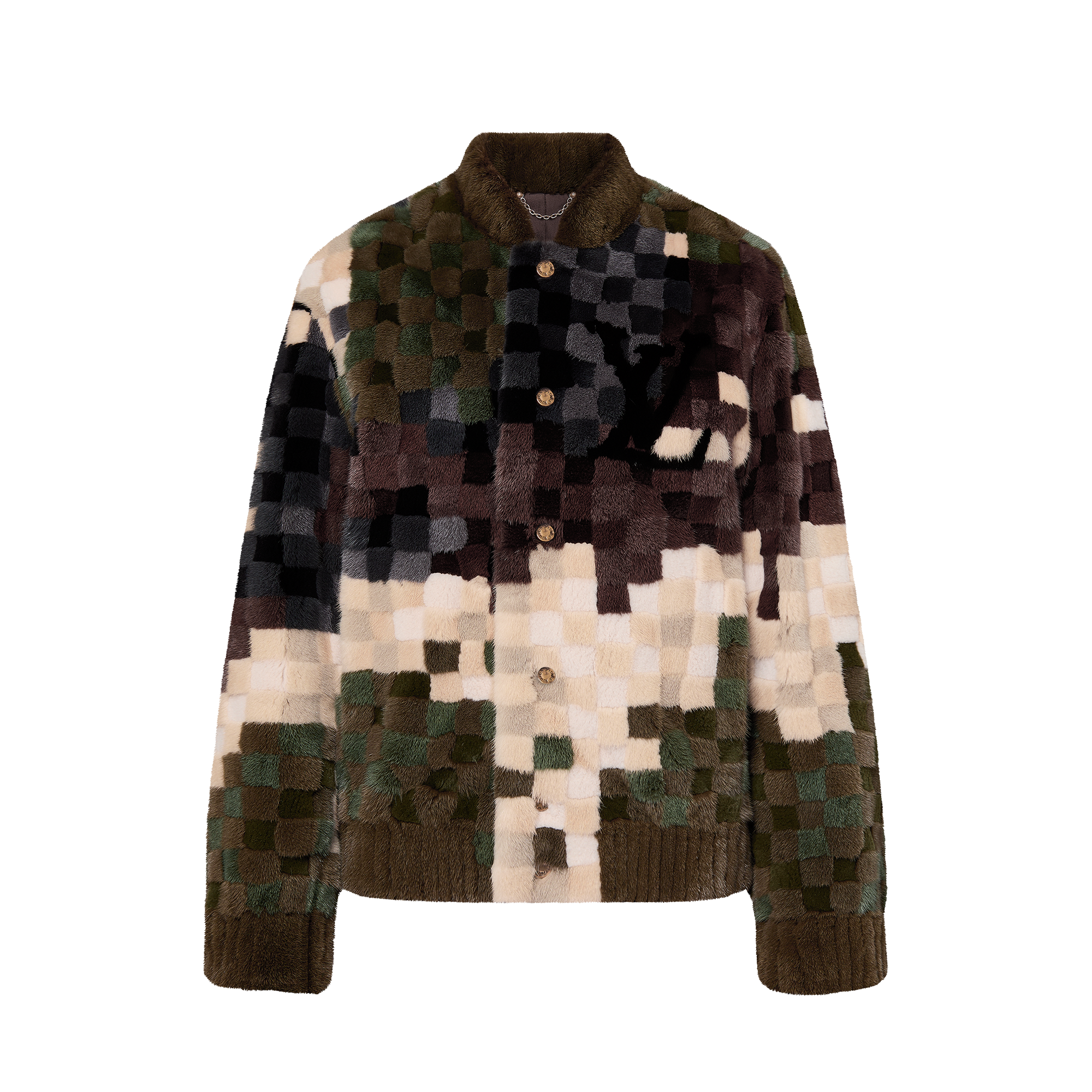 Cazadora Damier de visón  Hombre Prêt-à-Porter Cazadoras y abrigos | LOUIS VUITTON (Zoom de producto)