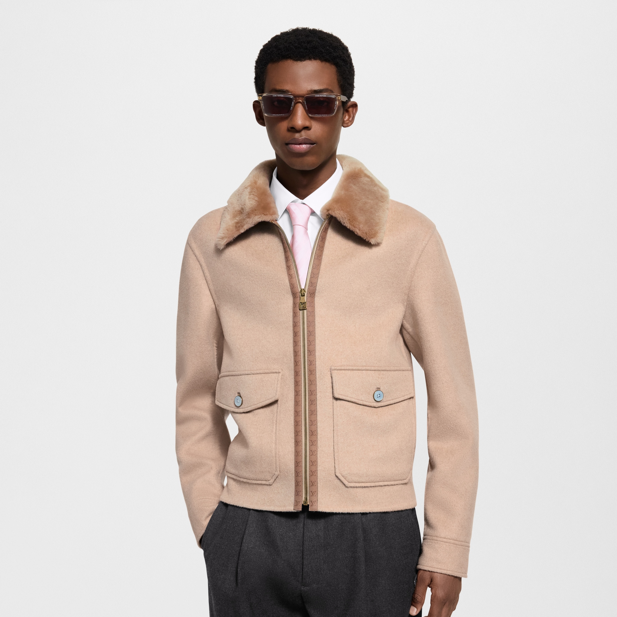 Cazadora de doble cara en pelo de vicuña y cachemir  Hombre Prêt-à-Porter Cazadoras y abrigos | LOUIS VUITTON (Zoom de producto)