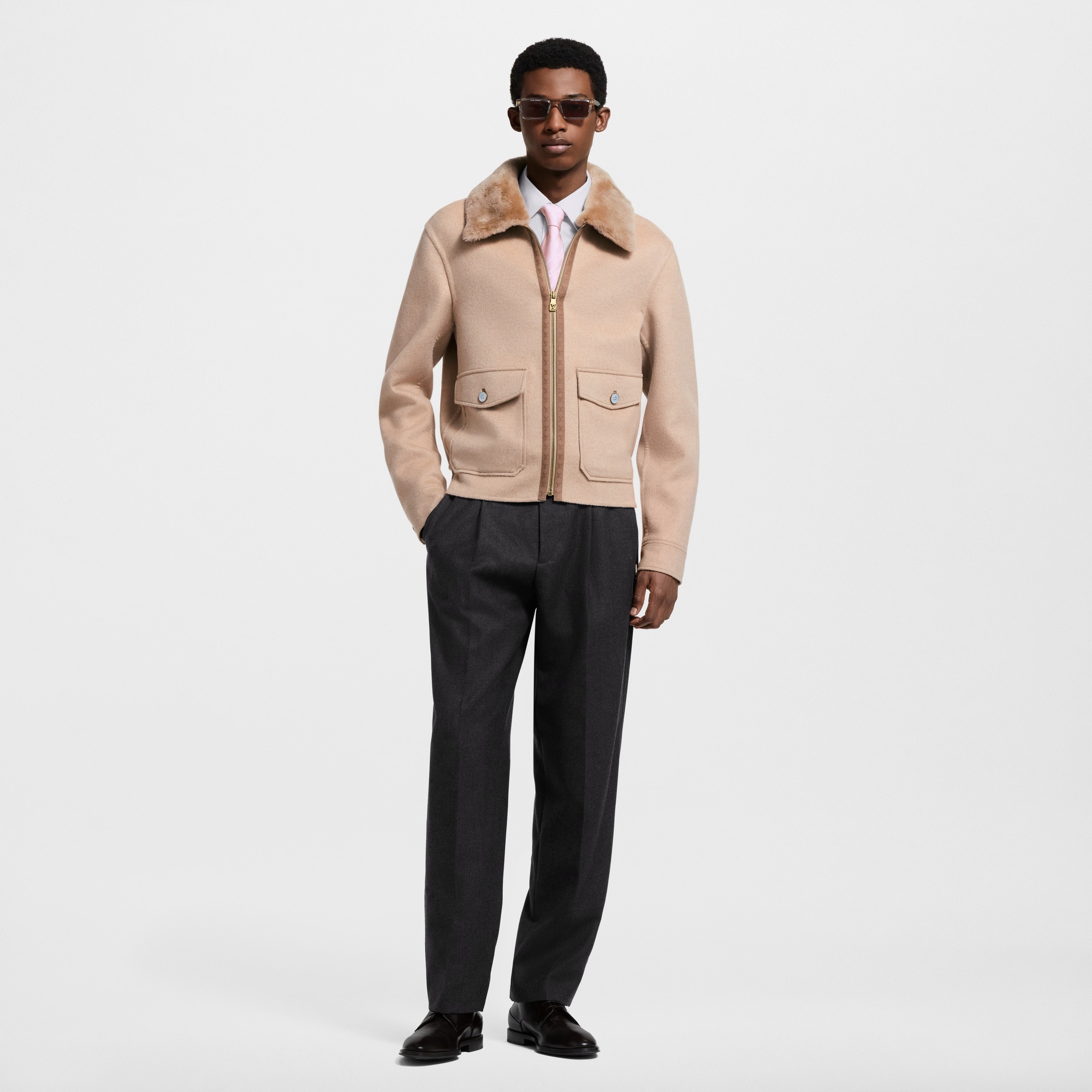 Cazadora de doble cara en pelo de vicuña y cachemir  Hombre Prêt-à-Porter Cazadoras y abrigos | LOUIS VUITTON (Zoom de producto)