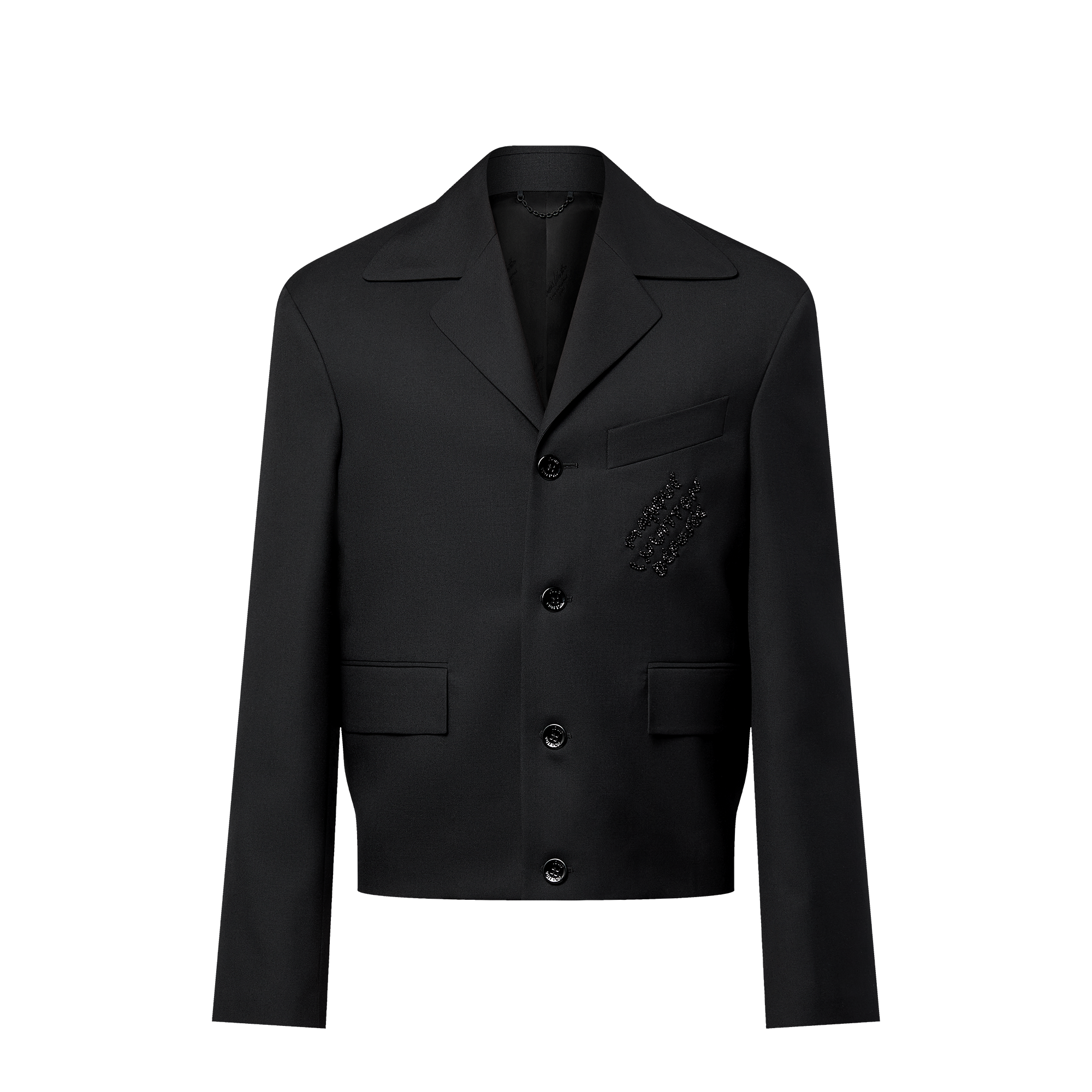 Cazadora de lana con distintivo bordado  Hombre Prêt-à-Porter Cazadoras y abrigos | LOUIS VUITTON (Zoom de producto)