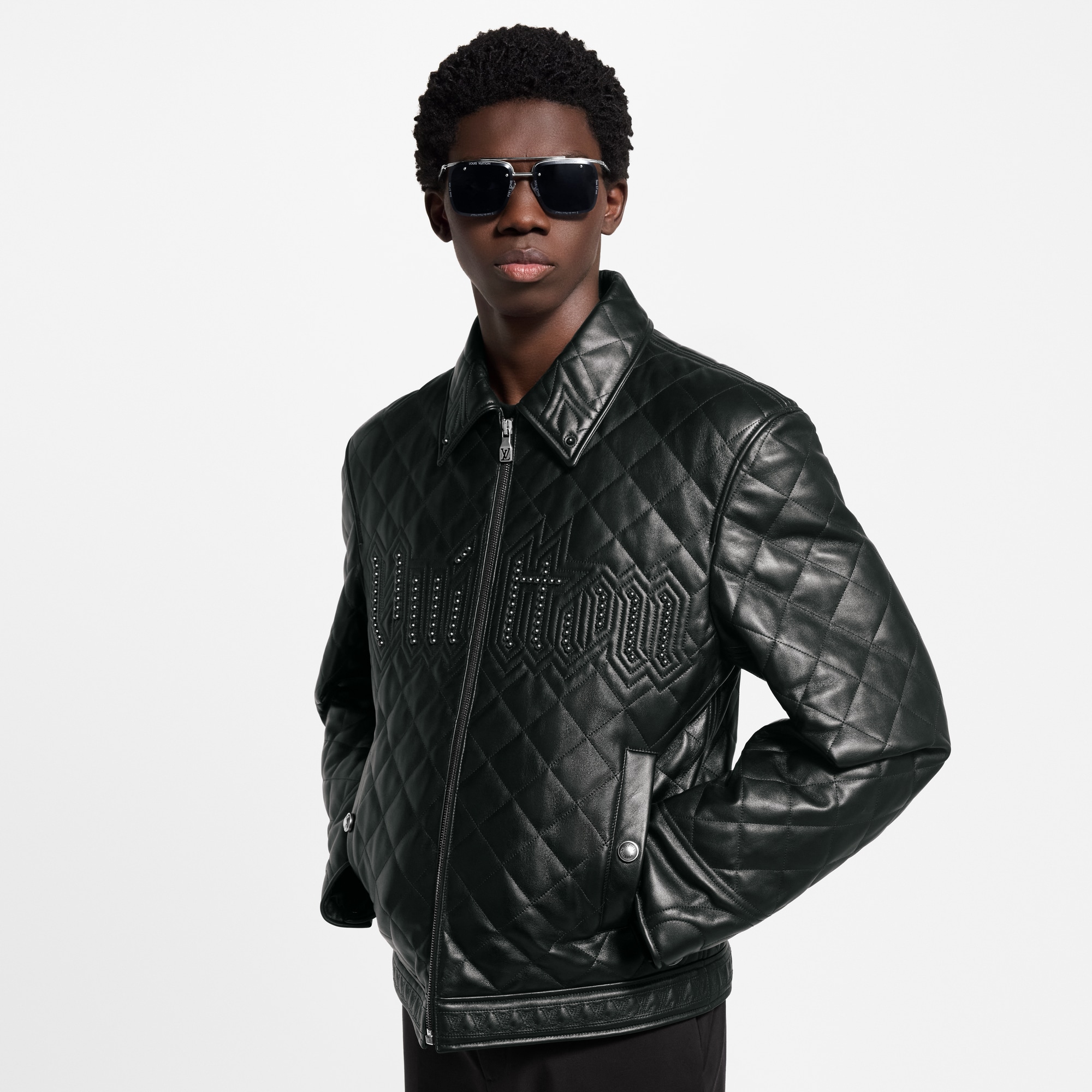 Cazadora de piel acolchada  Hombre Prêt-à-Porter Cazadoras y abrigos | LOUIS VUITTON (Zoom de producto)