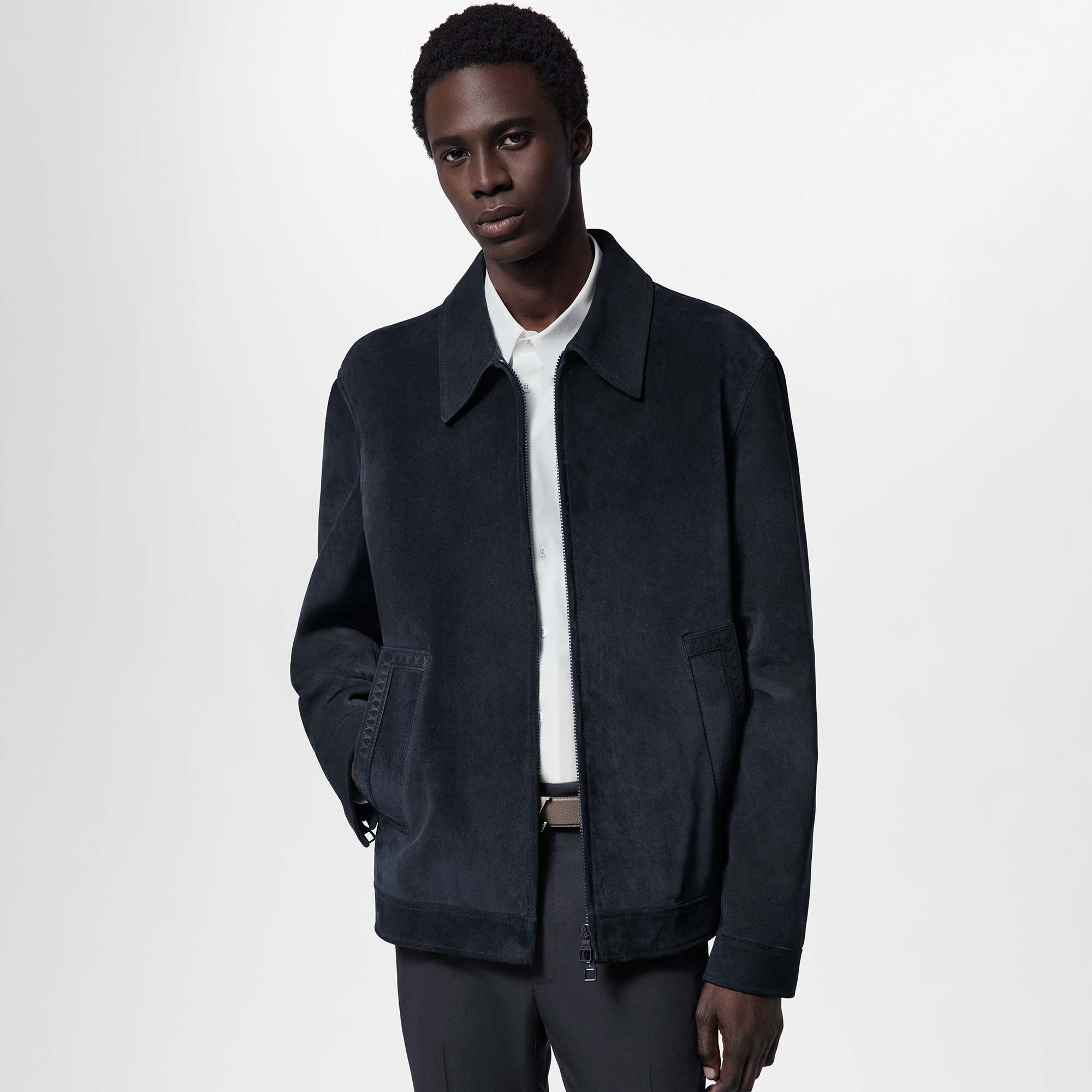 Cazadora de piel con cremallera  Hombre Prêt-à-Porter Cazadoras y abrigos | LOUIS VUITTON (Zoom de producto)