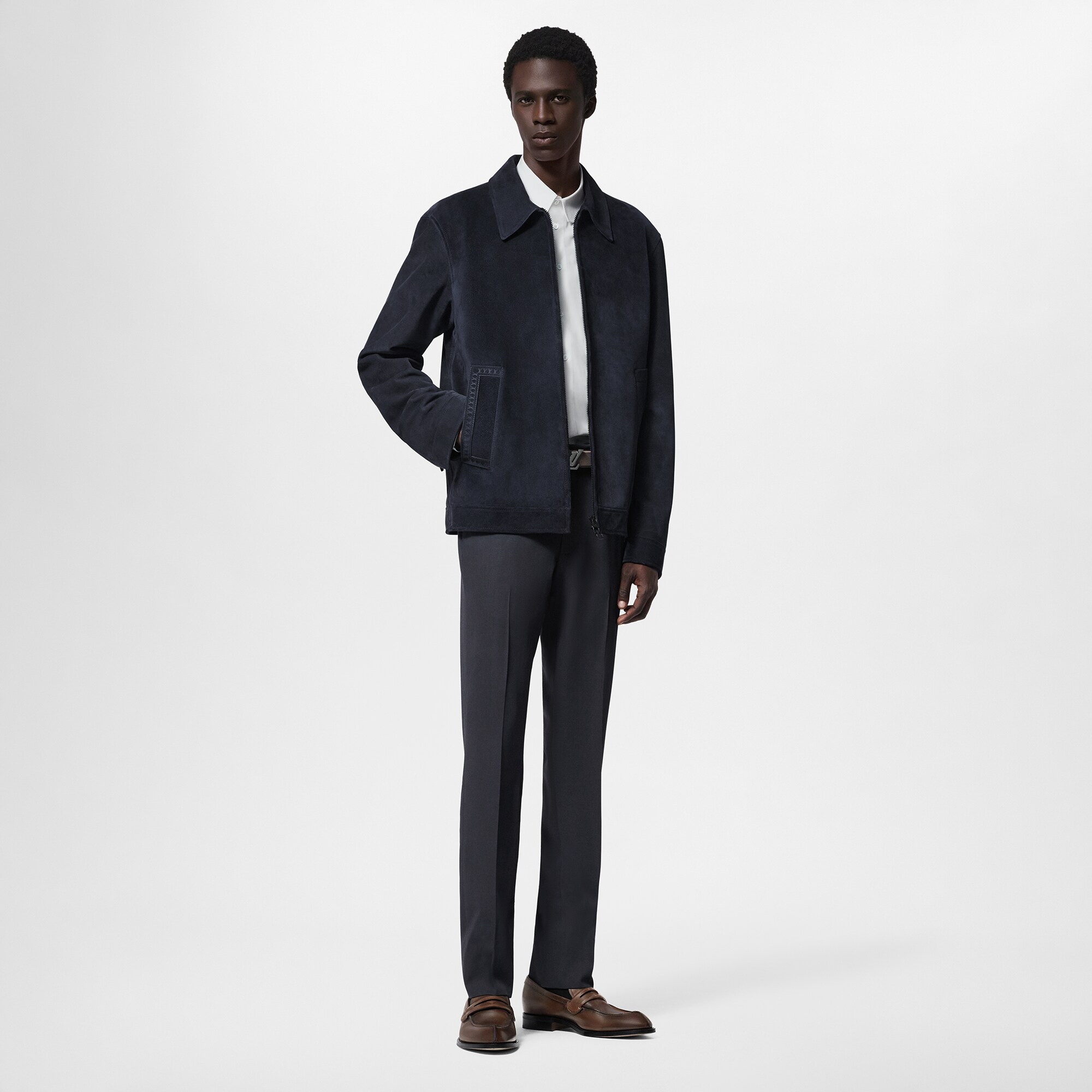 Cazadora de piel con cremallera  Hombre Prêt-à-Porter Cazadoras y abrigos | LOUIS VUITTON (Zoom de producto)
