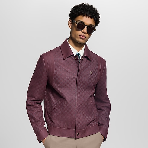 Cazadora de piel Damier Hombre Prêt-à-Porter Cazadoras y abrigos | LOUIS VUITTON (Zoom de producto)