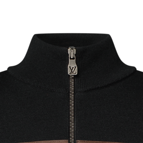 Cazadora de punto con bandas en piel Hombre Prêt-à-Porter Todo Prêt-à-Porter | LOUIS VUITTON (Zoom de producto)