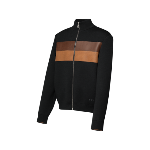Cazadora de punto con bandas en piel Hombre Prêt-à-Porter Todo Prêt-à-Porter | LOUIS VUITTON (Zoom de producto)