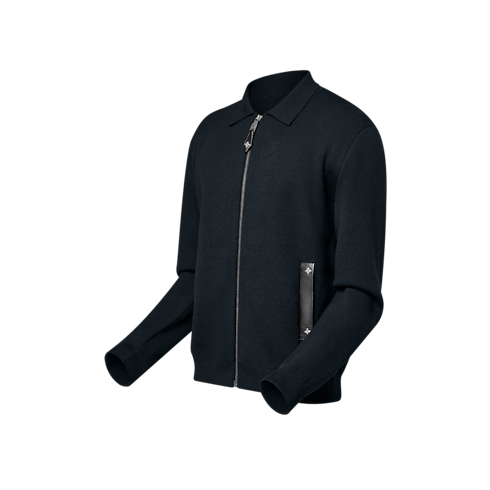 Cazadora de punto con detalles en piel Hombre Prêt-à-Porter Cazadoras y abrigos | LOUIS VUITTON (Zoom de producto)